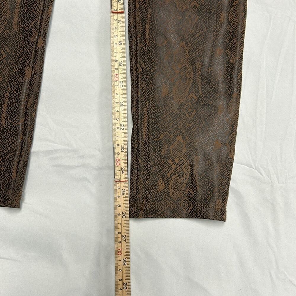 21 Saints Brown Snake Print Faux Leather Leggings Women’s Size Medium - Picture 6 of 10